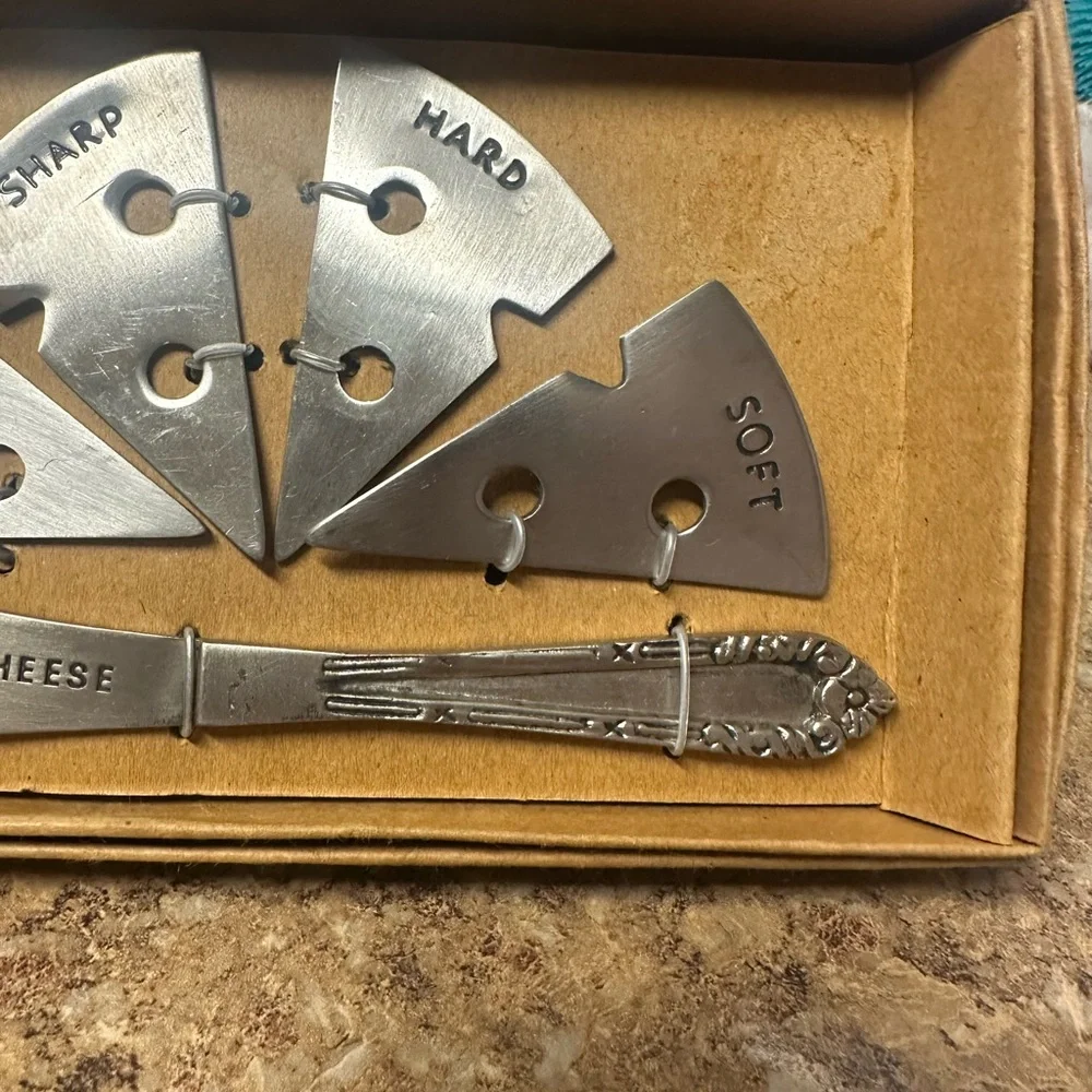 Thirstystone Stainless Steel 5 Piece Cheese Markers & Spreader Set